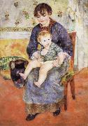 Pierre Renoir Mother and Child oil painting artist